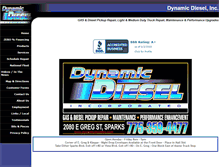 Tablet Screenshot of dynamicdieselinc.com